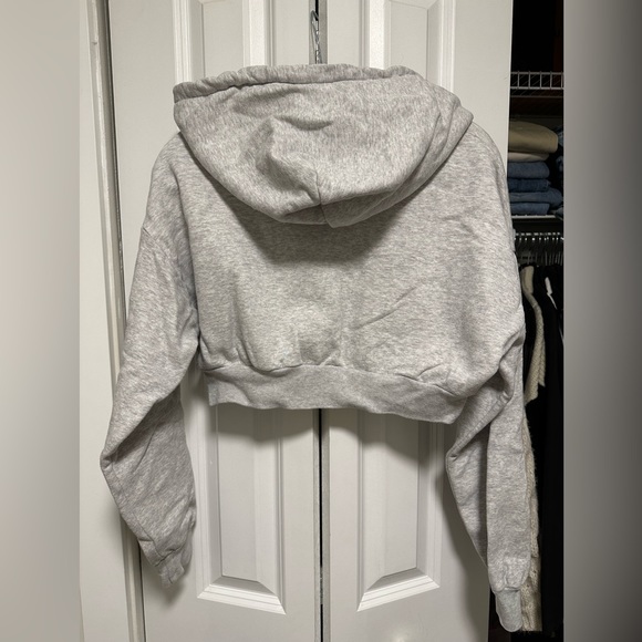 TNA Heather Grey Cropped Hoodie - Picture 2 of 3